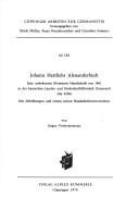 Johann Hartliebs Alexanderbuch by Jürgen Vorderstemann