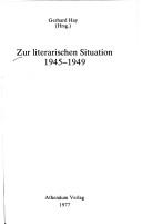 Cover of: Zur literarischen Situation 1945-1949