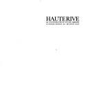 Cover of: Hauterive by Catherine Waeber-Antiglio