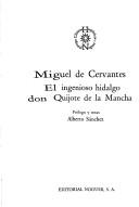 Cover of: El ingenioso hidalgo don Quijote de la Mancha by Miguel de Unamuno