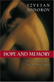 Cover of: Hope and memory: lessons from the twentieth century