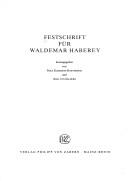 Cover of: Festschrift für Waldemar Haberey