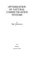 Cover of: Optimization of natural communication systems