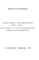 Cover of: Philip Crusius von Krusenstiern (1597-1676): sein Wirken in Livland als Russlandkenner, Diplomat und Landespolitiker