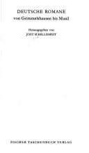 Cover of: Deutsche Romane von Grimmelshausen bis Musil
