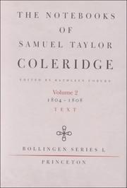 Cover of: The Notebooks of Samuel Taylor Coleridge, Volume 2 : 1804-1808