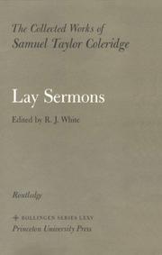 Cover of: The Collected Works of Samuel Taylor Coleridge, Volume 6 : Lay Sermons