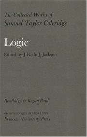 Cover of: The Collected Works of Samuel Taylor Coleridge, Volume 13 : Logic