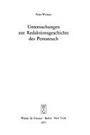Cover of: Untersuchungen zur Redaktionsgeschichte des Pentateuch
