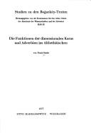 Die Funktionen der dimensionalen Kasus und Adverbien im Althethitischen by Frank Starke