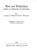 Cover of: Wort und Wirklichkeit: Studien zur Afrikanistik u. Orientalistik : Eugen Ludwig Rapp zum 70. Geburtstag