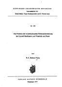 Das Problem der konstitutionellen Parlamentarisierung bei Conrad Haussmann und Friedrich von Payer by Franz, Helmut