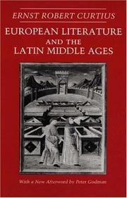 Cover of: European Literature and the Latin Middle Ages by Ernst Robert Curtius