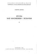 Cover of: Etudes maghrebines et soudanaises by Tadeusz Lewicki