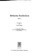 Cover of: Biblisches Reallexikon by Kurt Galling