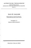 Cover of: Das St. Galler Weihnachtsspiel by hrg. von Emilia Bätschmann.