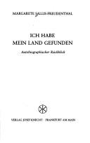 Cover of: Ich habe mein Land gefunden: autobiograph. Rückblick