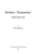 Cover of: Strickers "Frauenehre": Überlieferung, Textkritik, Edition, literaturgeschichtl. Einordnung