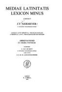 Cover of: Mediae Latinitatis lexicon minus by Jan Frederik Niermeyer