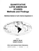 Cover of: Quantitative Latin American studies: methods and findings
