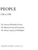 Cover of: A Rising people: the founding of the United States, 1765 to 1789 : a celebration from the collections of the American Philosophical Society, the Historical Society of Pennsylvania, the Library Company of Philadelphia : [catalogue].