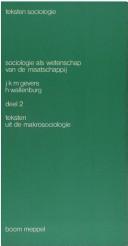 Cover of: Sociologie als wetenschap van de maatschappij.: Samengesteld