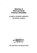 Cover of: Directory of American universities: a guide to academic institutions and faculty members in the United States, Canada, and Latin America