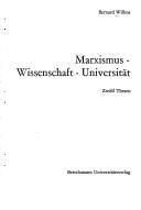 Cover of: Marxismus, Wissenschaft, Universität: zwölf Thesen.