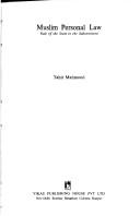 Cover of: Muslim personal law by Syed Tahir Mahmood