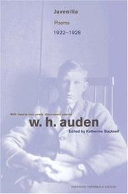 Cover of: Juvenilia by W. H. Auden