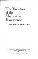 Cover of: The varieties of the meditative experience