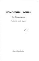 Cover of: Homosexual desire by Guy Hocquenghem, Guy Hocquenghem