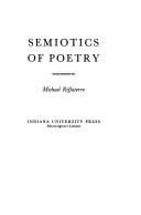 Cover of: Semiotics of poetry