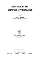 Cover of: Behavior in the complex environment