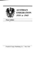 Cover of: Austrian emigration, 1938-1945