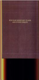 Cover of: Postwar monetary plans, and other essays by Williams, John Henry