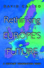 Cover of: Rethinking Europe's Future (Century Foundation Book)
