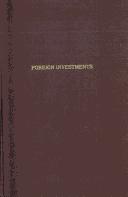 Cover of: Foreign investments by Cassel, Gustav