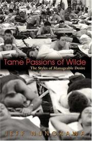 Cover of: Tame passions of Wilde by Jeff Nunokawa