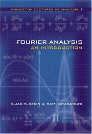 Cover of: Fourier analysis by Elias M. Stein