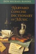 Cover of: Harvard concise dictionary of music