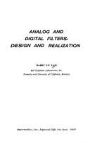 Cover of: Analog and digital filters ; design and realization | Harry Y. F. Lam