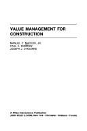 Cover of: Value management for construction by Manuel C. Macedo