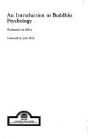 Cover of: An introduction to Buddhist psychology | M. W. Padmasiri De Silva