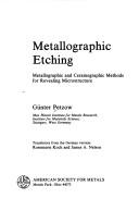 Metallographisches Ätzen by G. Petzow