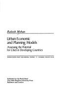 Cover of: Urban economic and planning models: assessing the potential for cities in developing countries