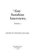Cover of: Gay sunshine interviews