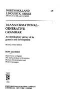 Cover of: Transformational-generative grammar | Bent Jacobsen