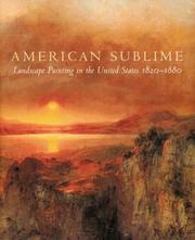 Cover of: American Sublime: Landscape Painting in the United States 1820-1880