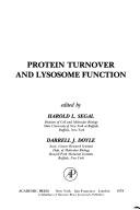 Cover of: Protein turnover and lysosome function